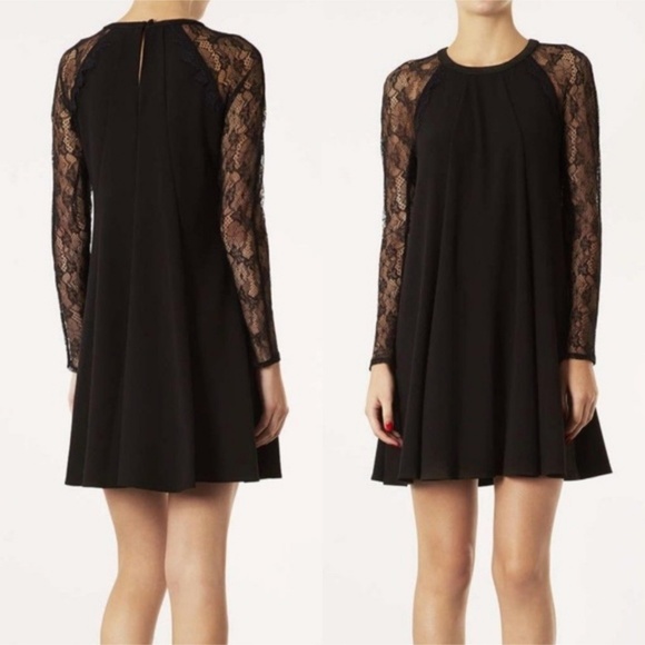 Topshop Dresses & Skirts - Topshop Lace Swing Shift Black Dress